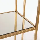 Freestanding Steel and Glass Shelves Bookcase Elegant Design - Noralea Viadurini