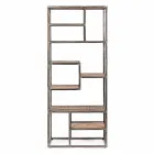 Homemotion Industrial Style Painted Steel and Wood Bookcase - Zompo Viadurini