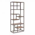 Homemotion Industrial Style Painted Steel and Wood Bookcase - Zompo