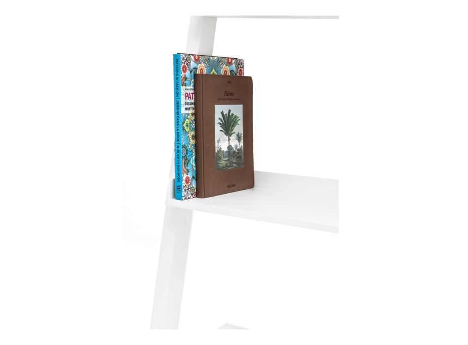 Bookcase in matt white lacquered MDF with 5 shelves - Cadmium Viadurini