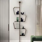 Painted Metal Bookcase with Adjustable Legs Made in Italy - Fernanda Viadurini