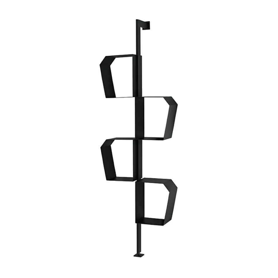 Painted Metal Bookcase with Adjustable Legs Made in Italy - Fernanda Viadurini