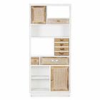 Rustic Style Floor Bookcase with Mdf Homemotion Structure - Moiora Viadurini