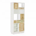 Rustic Style Floor Bookcase with Mdf Homemotion Structure - Moiora