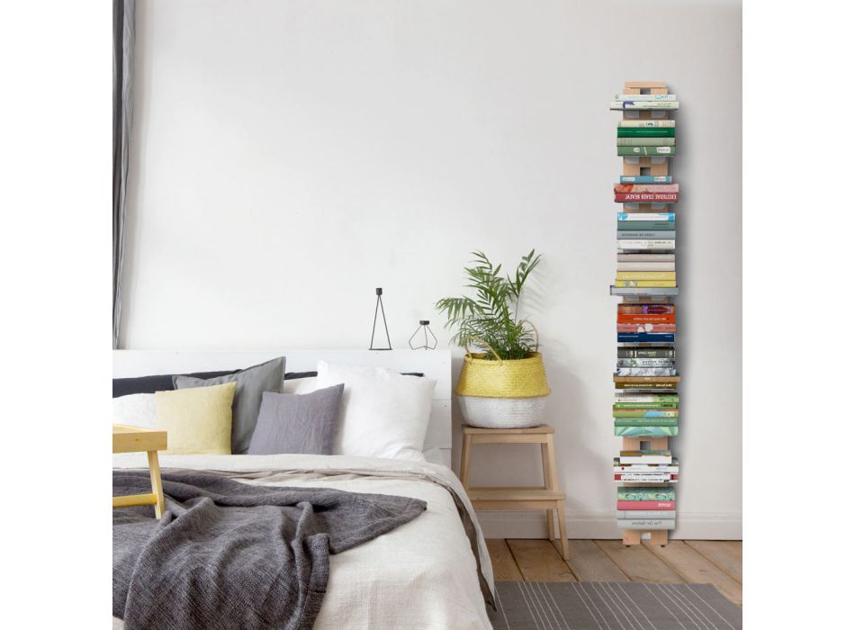 Zia Ortensia modern floor-mounted wall-mounted bookcase, Italian design product Viadurini