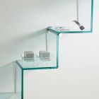 Bookcase for Objects on the Wall Original Design in Glass Ladder - Volano Viadurini