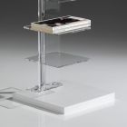 Bookcase Made of Transparent Acrylic - Chrome Viadurini