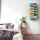 Modern wooden hanging bookcase Zia Bice wall-mounted made Italy Viadurini