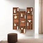 Vertical Bookcase in Various Finishes Made in Italy - Siviglia Viadurini