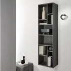 Vertical Bookcase in Various Finishes Made in Italy - Siviglia Viadurini