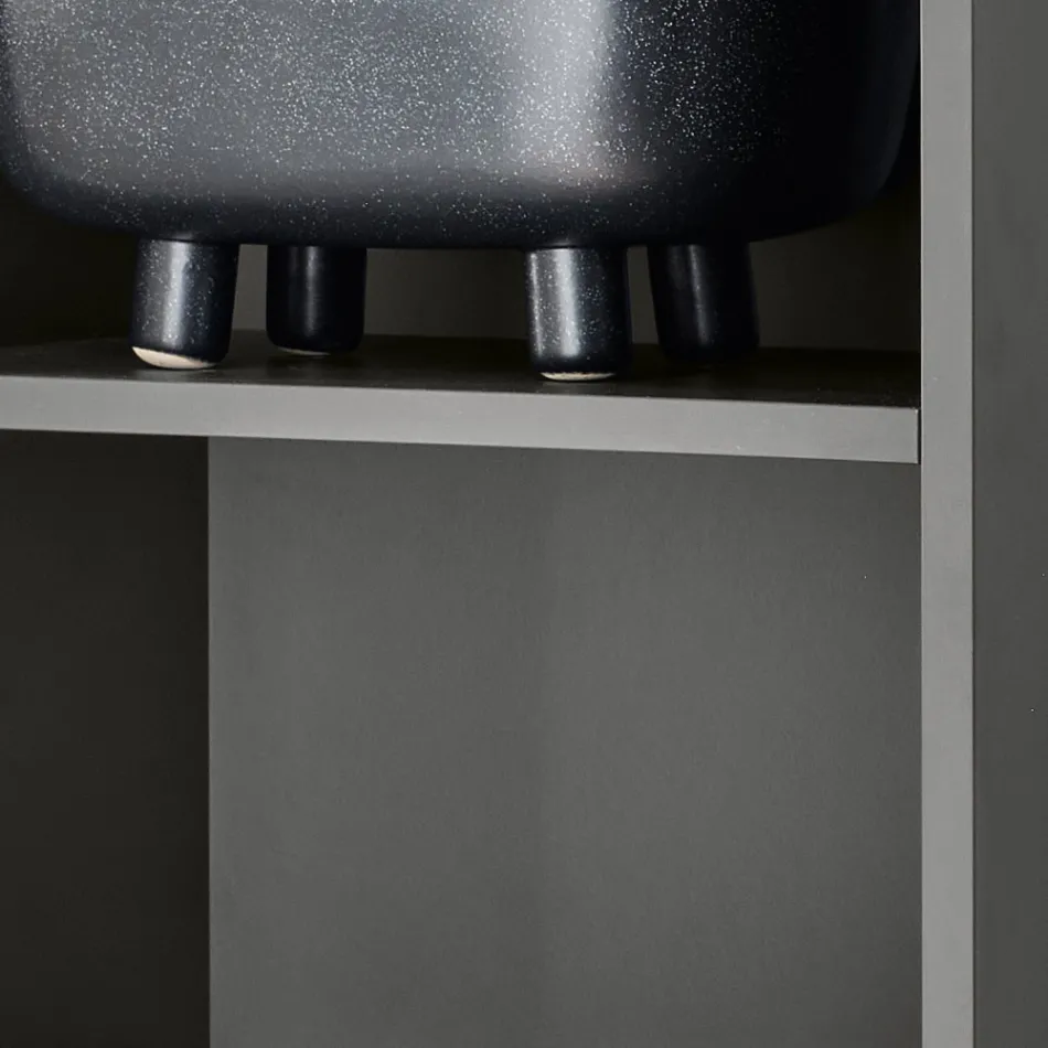 Vertical Bookcase in Various Finishes Made in Italy - Siviglia Viadurini