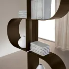 Fatima Painted Metal Vertical Bookcase with Adjustable Legs Viadurini