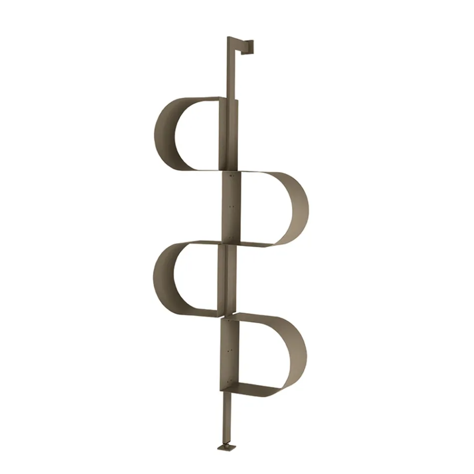 Fatima Painted Metal Vertical Bookcase with Adjustable Legs Viadurini