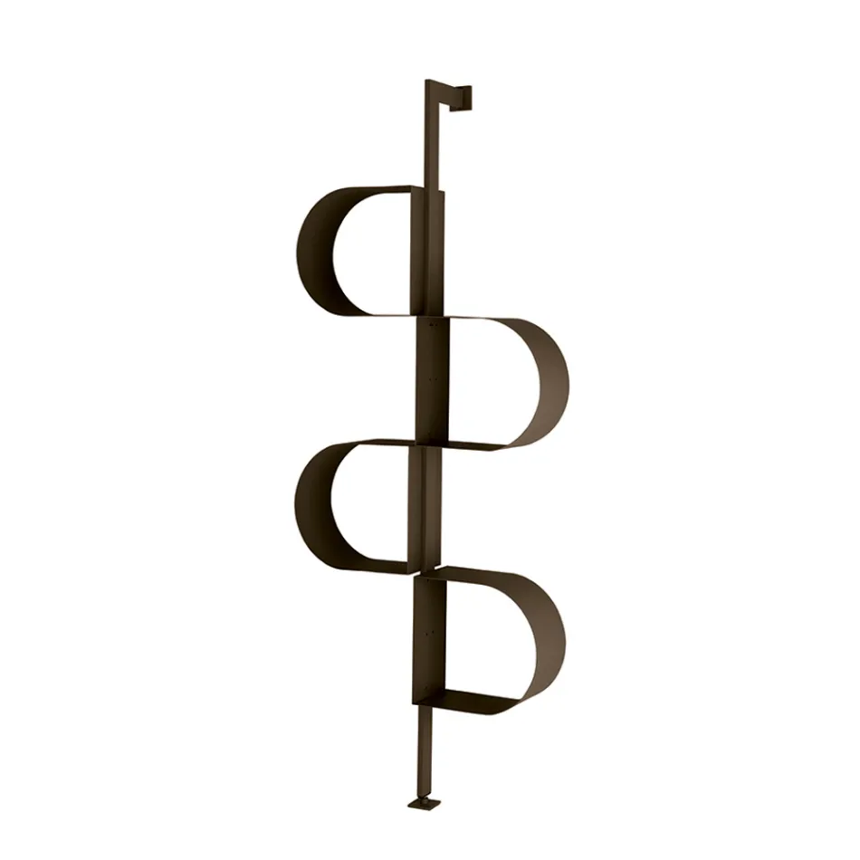 Fatima Painted Metal Vertical Bookcase with Adjustable Legs Viadurini