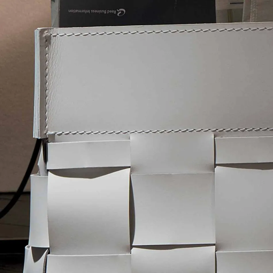 Lory design wall-mounted leather magazine rack, made in Italy Viadurini