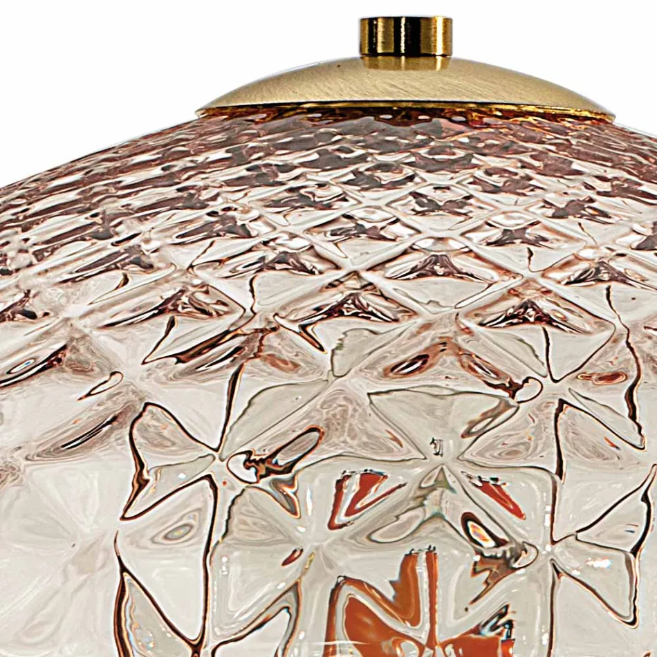 Large Venetian Glass Table Lamp in Various Colors, Made in Italy - Elisia Viadurini