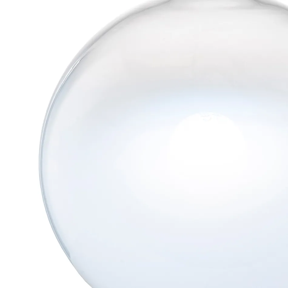 Isotta Glass and Metal Table Lamp in Two Sizes Made in Italy Viadurini