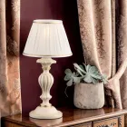 Wooden Lamp with Lampshade Made in Italy - Milan Viadurini