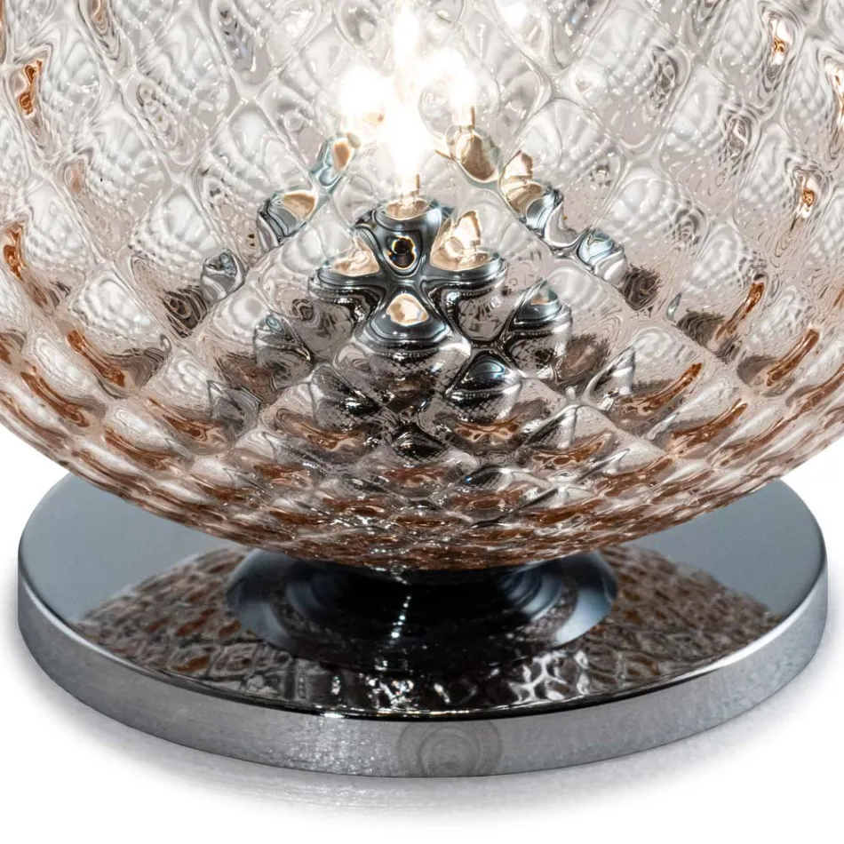 Small Hand-Blown Glass Table Lamp Made in Italy - Elisia  Viadurini