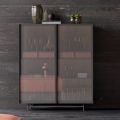 2-Door Sideboard in Ecological Wood and High Quality Metal Made in Italy - Aaron