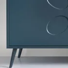 Three-Door Sideboard in Melamine and MDF with Metal Base Made in Italy - Rialto Viadurini