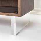 Sideboard with 2 Doors and 2 Side Open Compartments in Melamine Made in Italy - Mouse Viadurini