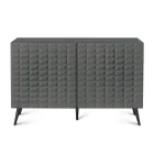 Sideboard with 2 Doors in MDF Covered in Lacquered PVC Made in Italy - Dorotea Viadurini