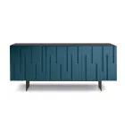 Sideboard with 3 Push-Pull Doors in MDF Made in Italy - Fabrizia Viadurini