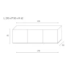 Sideboard with 3 Doors and 3 Internal Shelves, Foundry Aluminum Decoration - Scorpion Viadurini