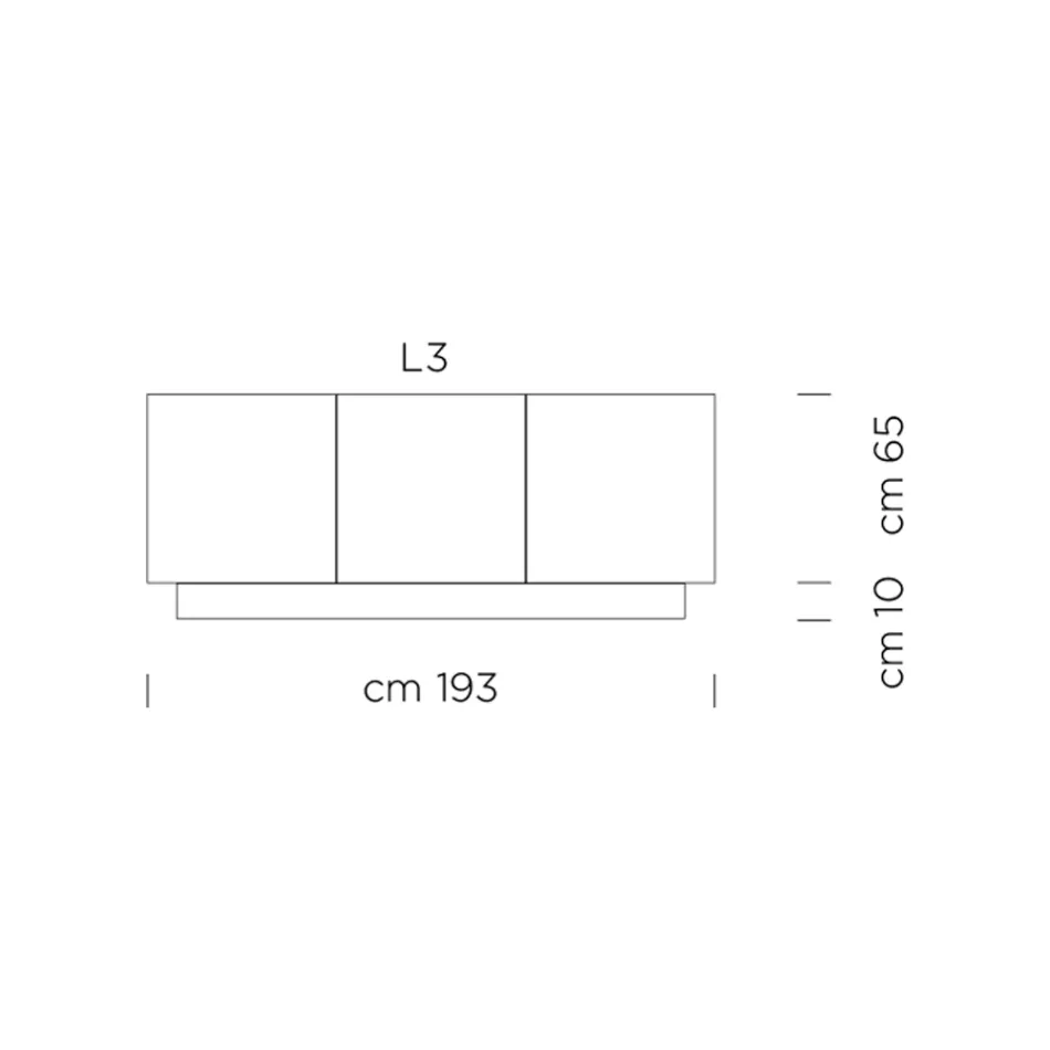 Sideboard with 3 doors and lacquered and laminated structure Made in Italy - Ferrara Viadurini