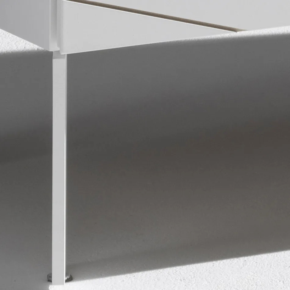 Sideboard with 3 Doors in Painted Wood Agglomerate - Ariete Viadurini