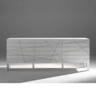 Sideboard with 3 Doors in Painted Wood Agglomerate - Ariete Viadurini