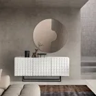 Sideboard with 3 Doors in MDF Covered in Lacquered PVC Made in Italy - Dorotea Viadurini