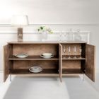 Sideboard with 3 Melamine Doors and Plexiglass Feet Made in Italy - Mickey Mouse Viadurini
