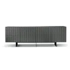 Sideboard with 4 Doors in MDF Covered in Lacquered PVC Made in Italy - Dorotea Viadurini