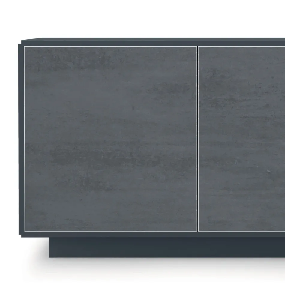 Sideboard with Stone Effect HPL Laminate Doors Made in Italy - Fiorenza Viadurini