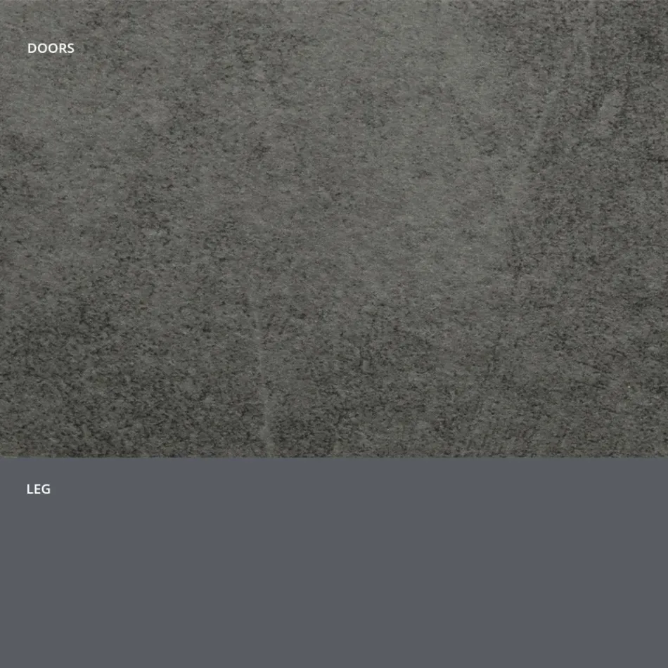 Sideboard with Stone Effect HPL Laminate Doors Made in Italy - Fiorenza Viadurini