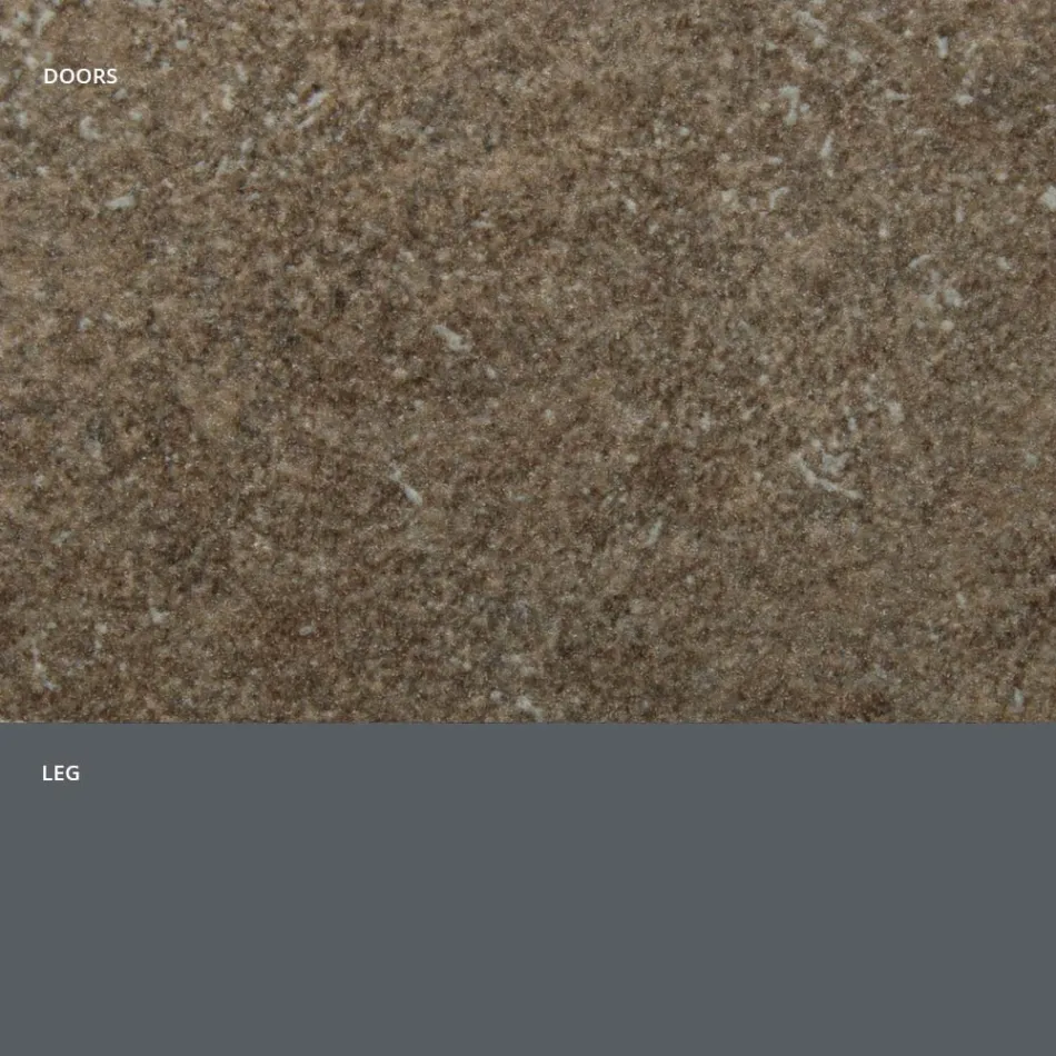 Sideboard with Stone Effect HPL Laminate Doors Made in Italy - Fiorenza Viadurini