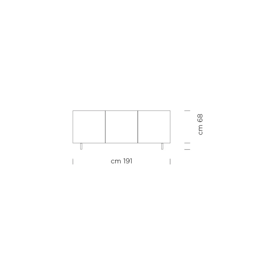 Sideboard with Stone Effect HPL Laminate Doors Made in Italy - Fiorenza Viadurini