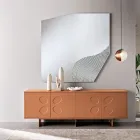 Rialto Sideboard with Four Doors in MDF and Melamine in Two Finishes Made in Italy Viadurini