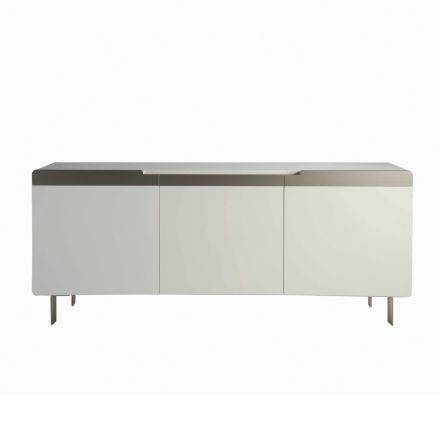 Sideboard with Body and Doors in Mdf 4-Foot Base Made in Italy - Coral Viadurini
