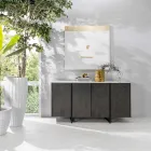 Sideboard with MDF, Ceramic Structure and 4 Doors with Soft Closing - Click Viadurini