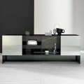 Entrance Design Sideboard with 2 Doors in Smokey Glass  Made in Italy - Scocca