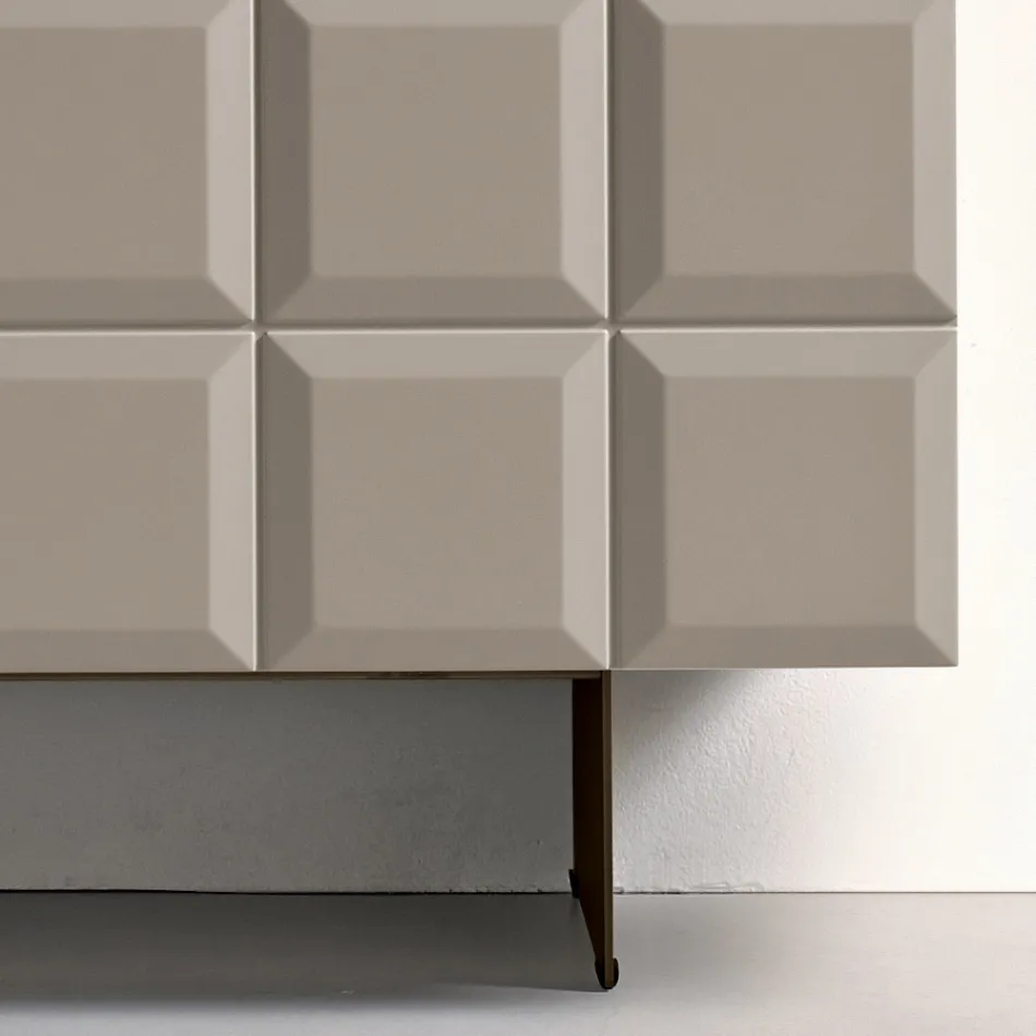 Interior Sideboard with 2 Checkered Doors Made in Italy - Elisabetta Viadurini