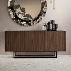 Estella Indoor Sideboard with Laminated Body and PVC-Covered MDF Doors Viadurini