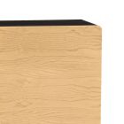 Living Room Sideboard with 2 or 3 Doors in Natural Ash Finish Made in Italy - Zehra Viadurini
