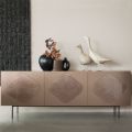 Living room sideboard with coordinated glass inserts Made in Italy - Palma