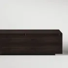 Wooden Sideboard with Glass Structure Made in Italy - Azuki Viadurini