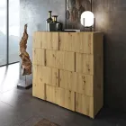 Living room sideboard with 2 hinged doors in oak finish - sodium Viadurini