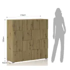 Living room sideboard with 2 hinged doors in oak finish - sodium Viadurini